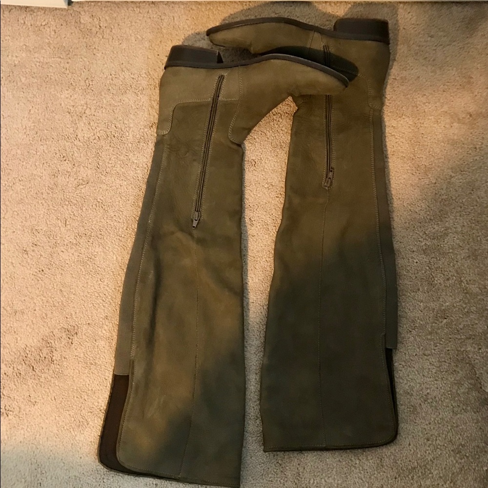 Aldo Green Suede Over the Knee Boots